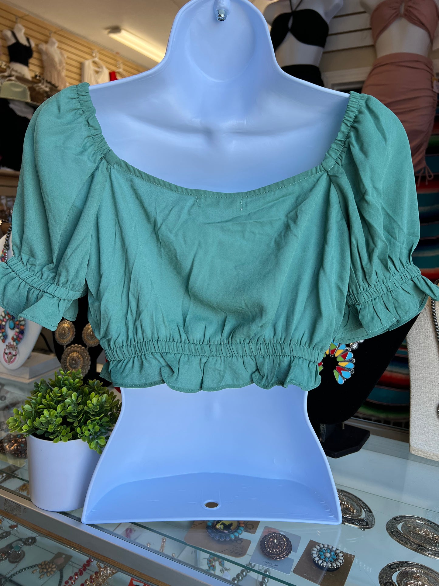 Tania Jade Green Top