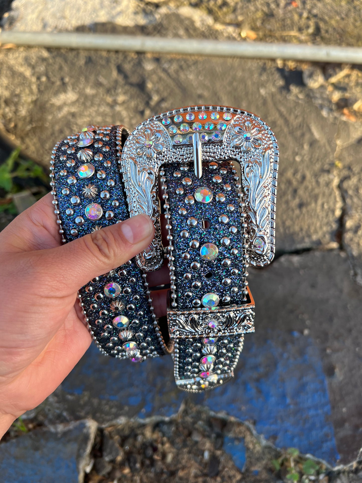 Rhinestone Western Belt
