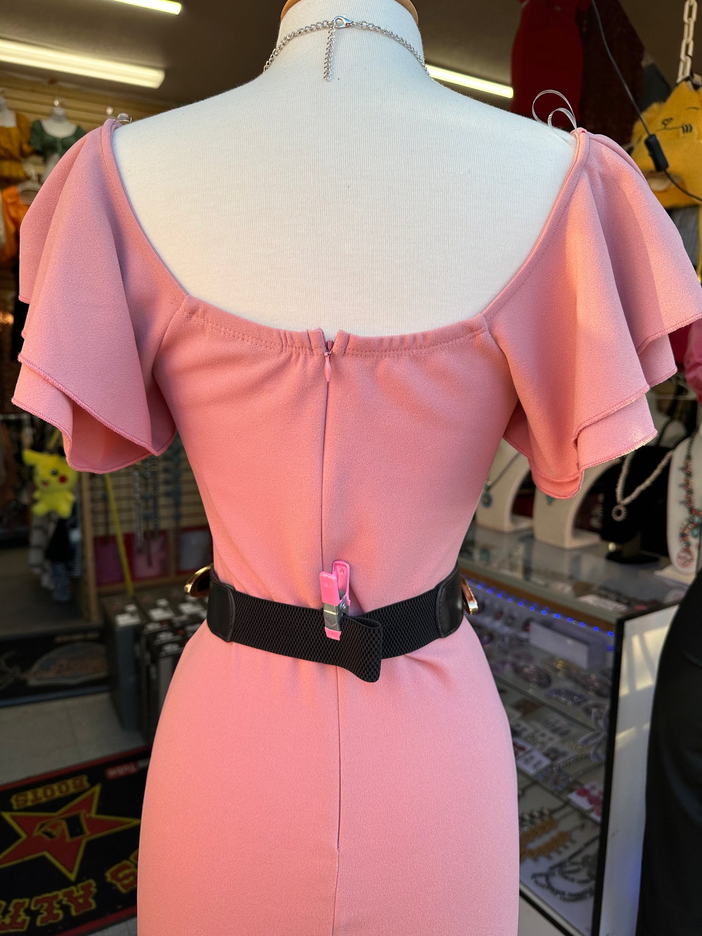 Sofia ruffle sleeve dress