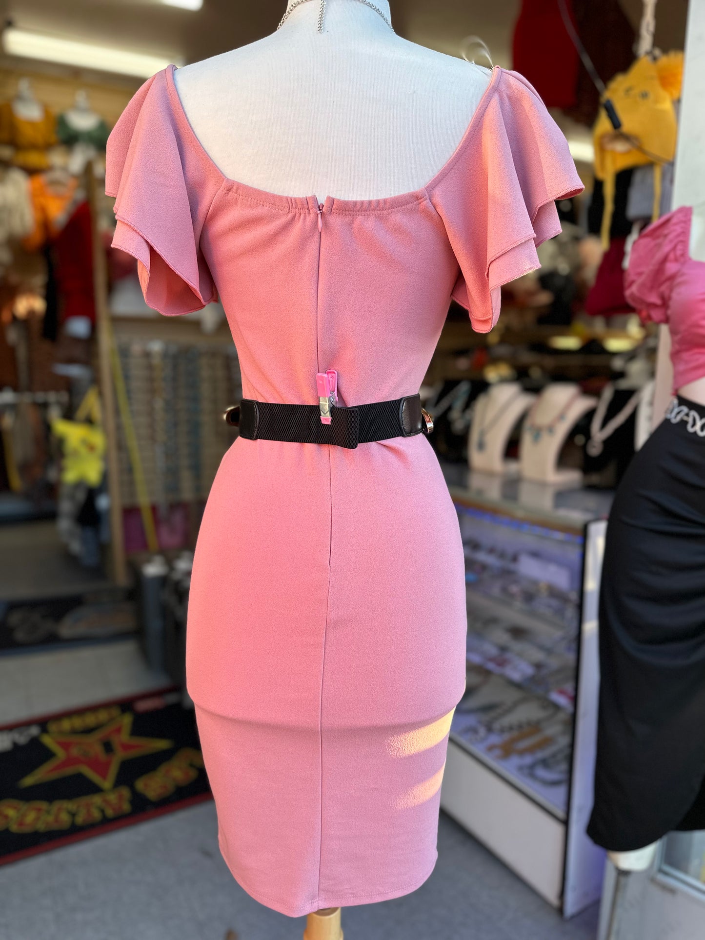 Sofia ruffle sleeve dress