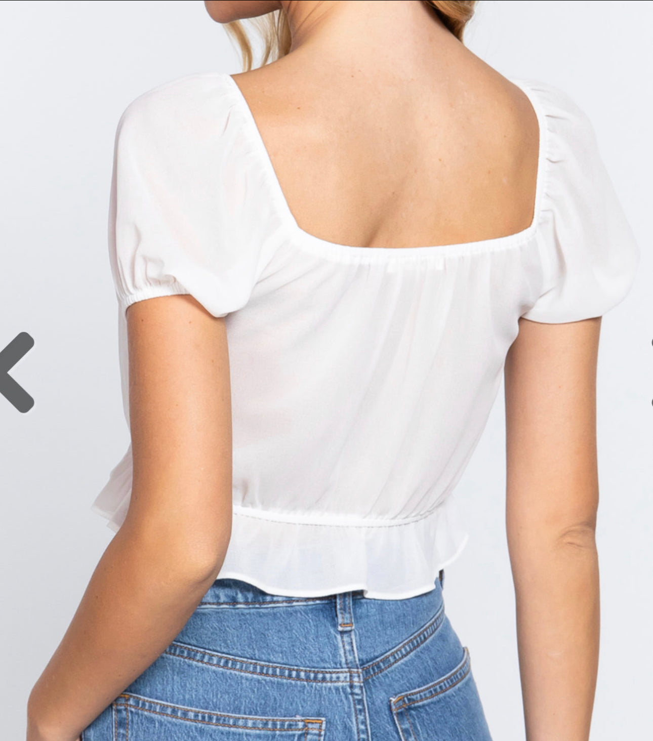 Alejandra white top plus size