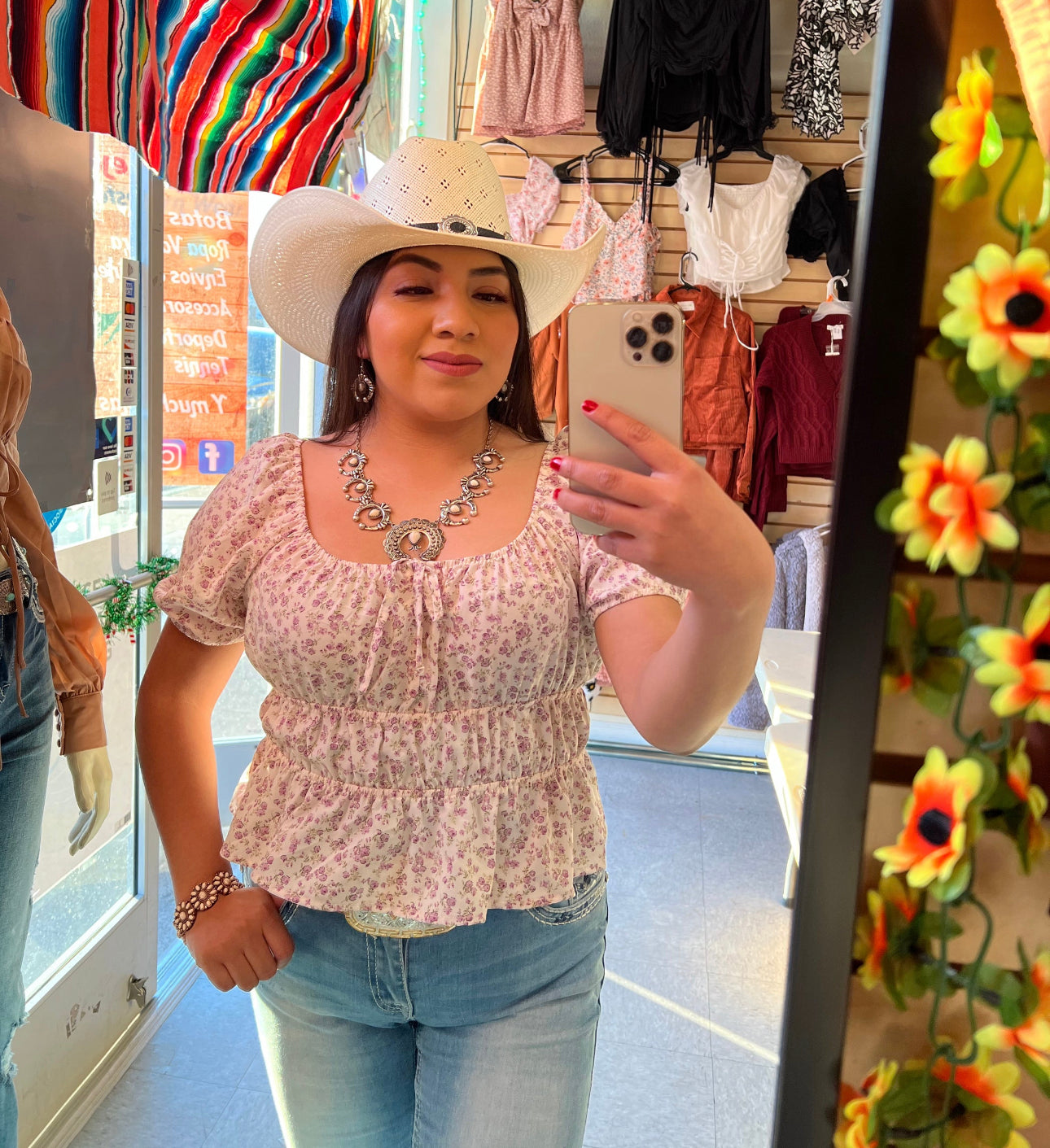 Lizett floral Plus size top