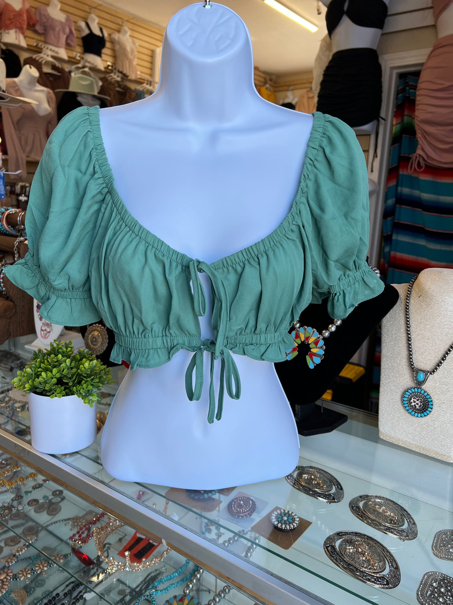 Tania Jade Green Top
