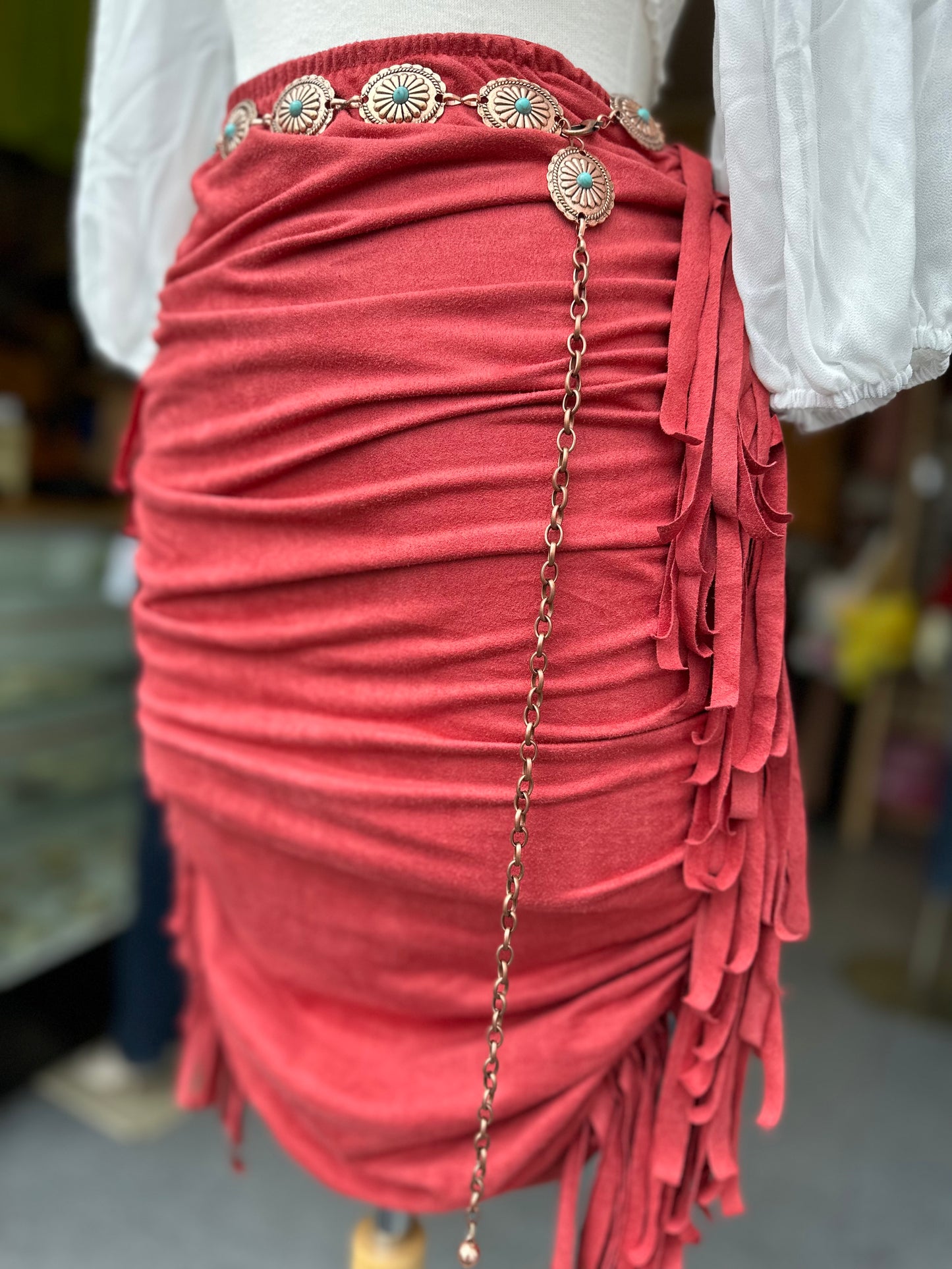 High waist fringe Bodycon skirt