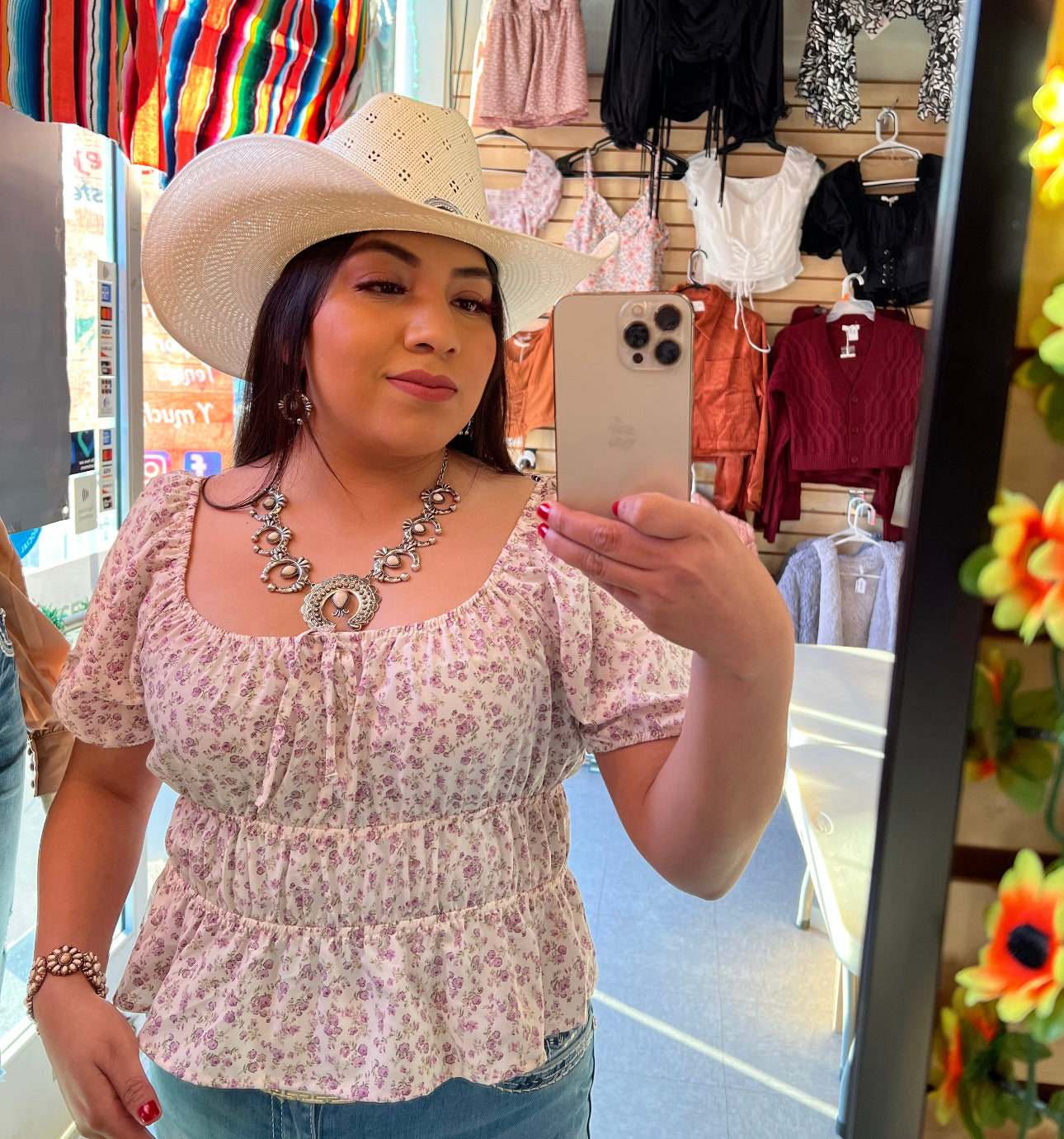 Lizett floral Plus size top