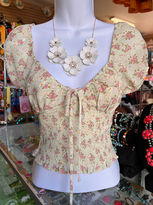 Floral top size large only
