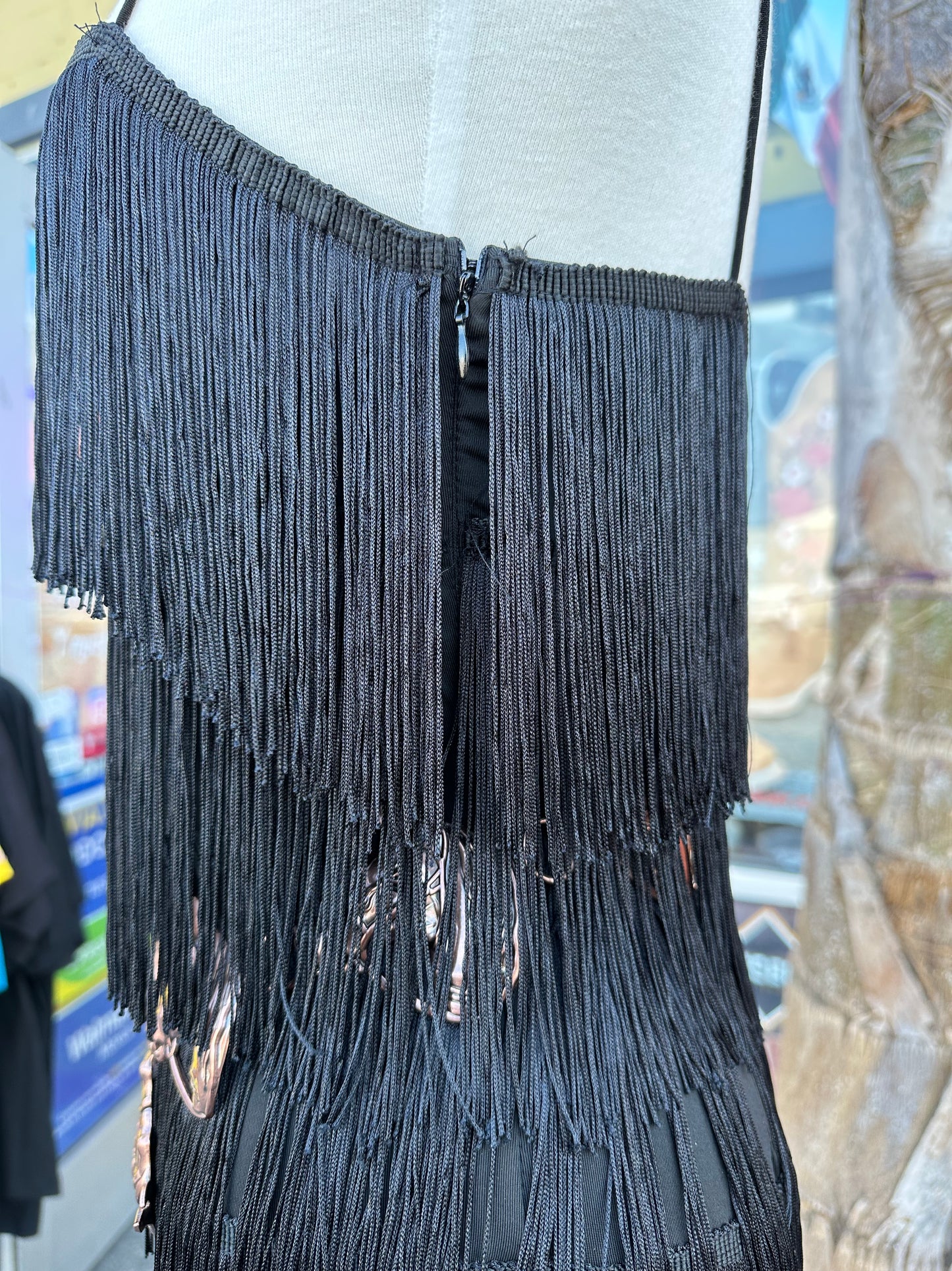 Black Fringe Romper