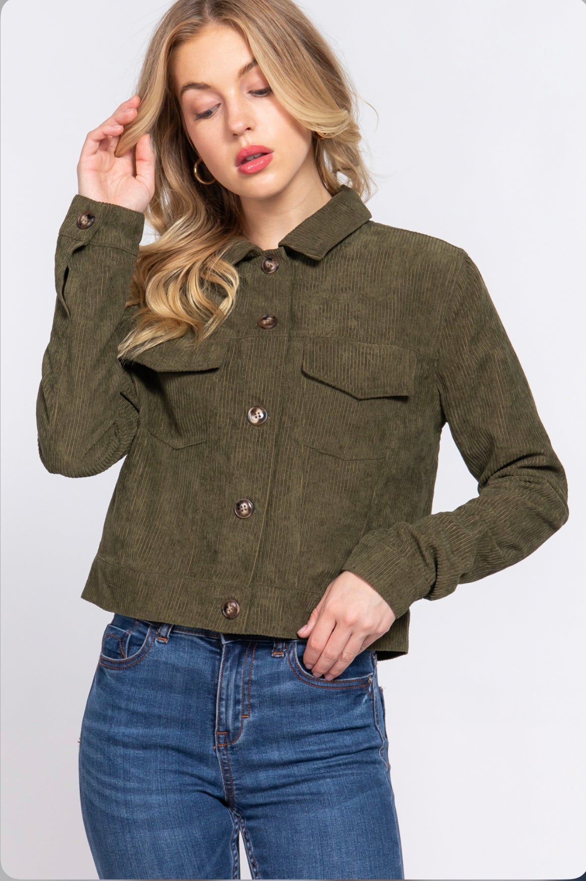Olive Corduroy Jacket