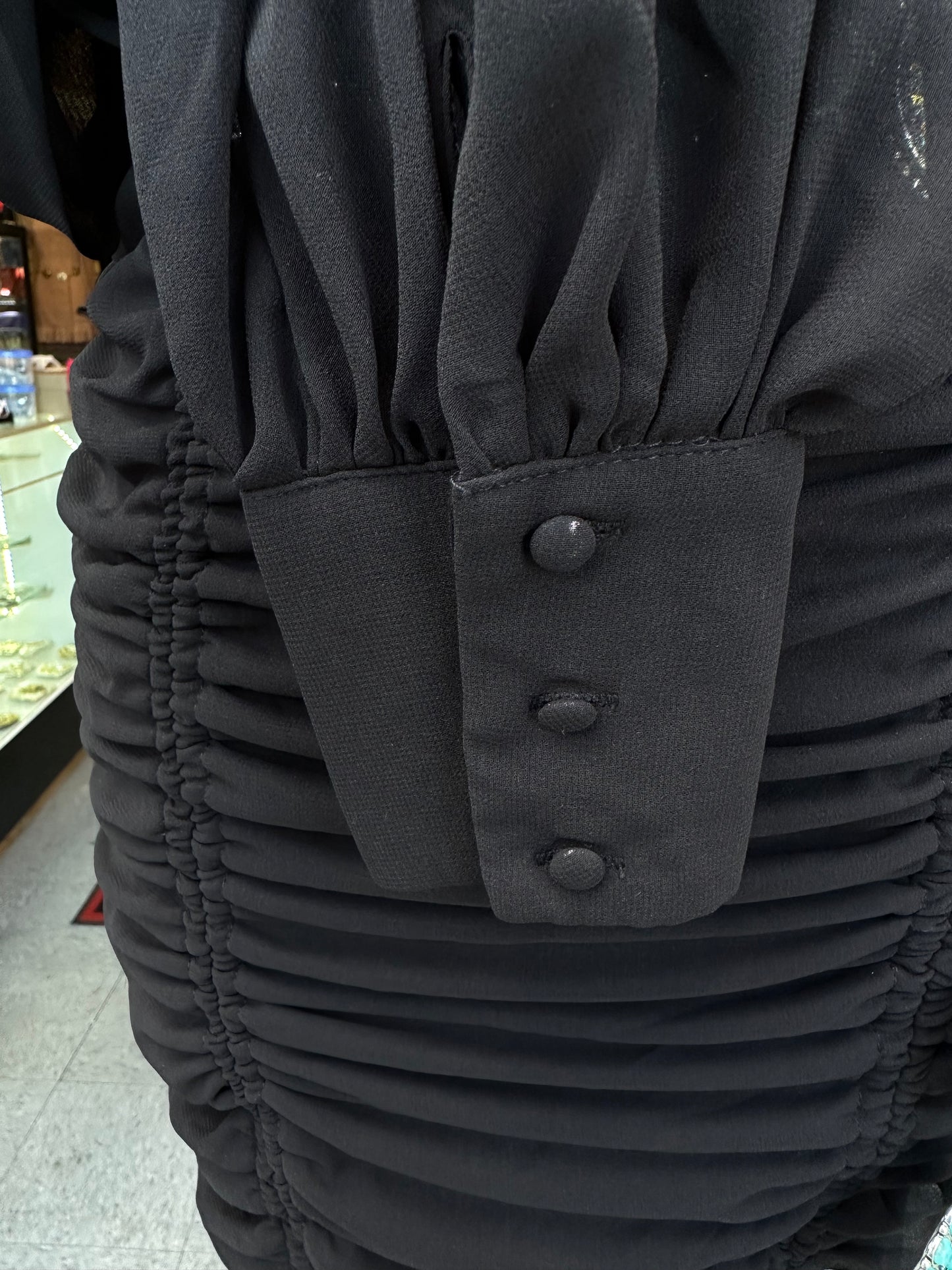 Off shoulder ruched Bodycon Dress Black Color