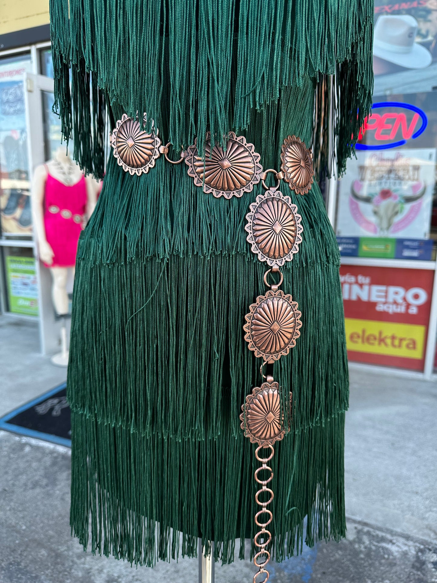 Green Fringe Dress