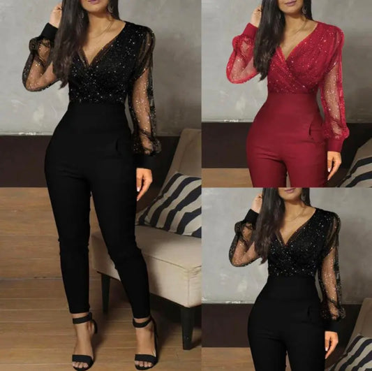 Elegant long sleeve jumpsuit