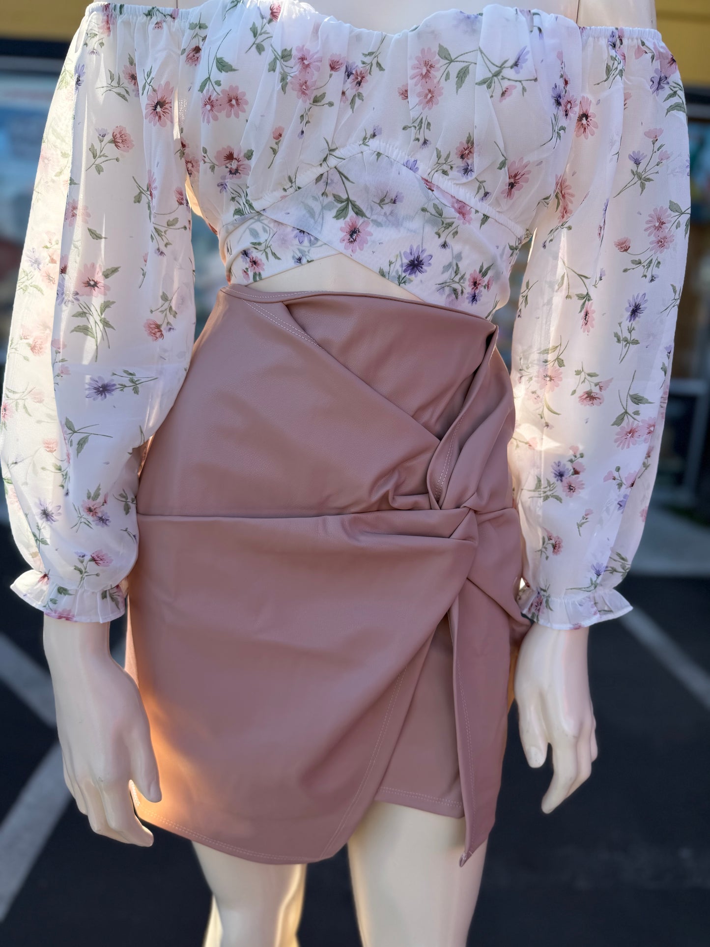 Dusty pink skirt