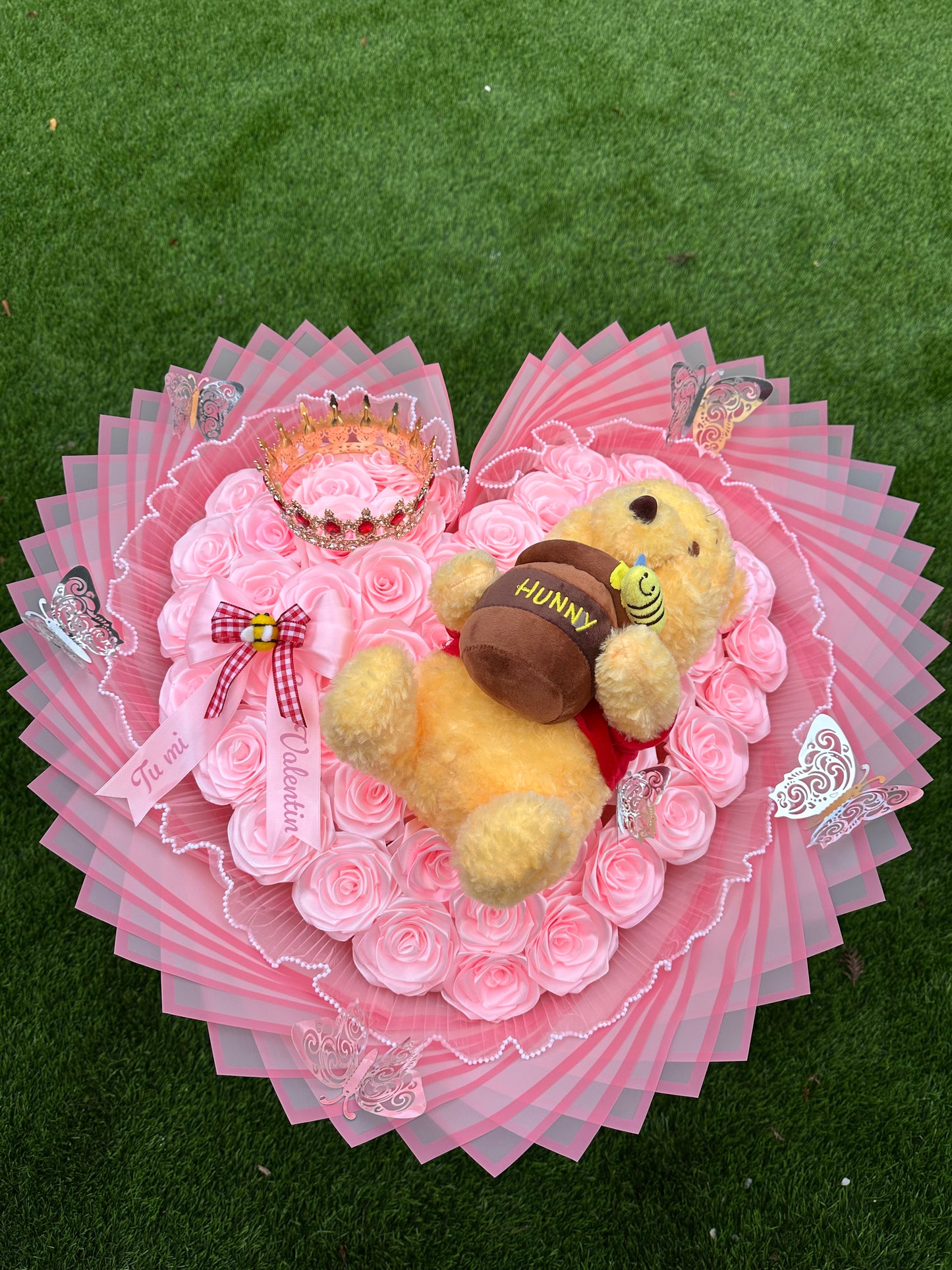 Whinnie the Pooh heart bouquet