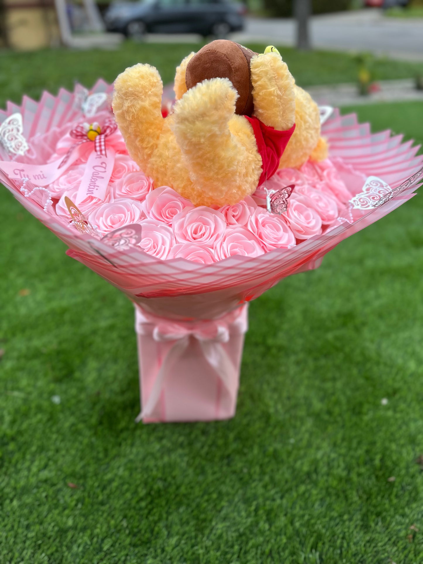 Whinnie the Pooh heart bouquet