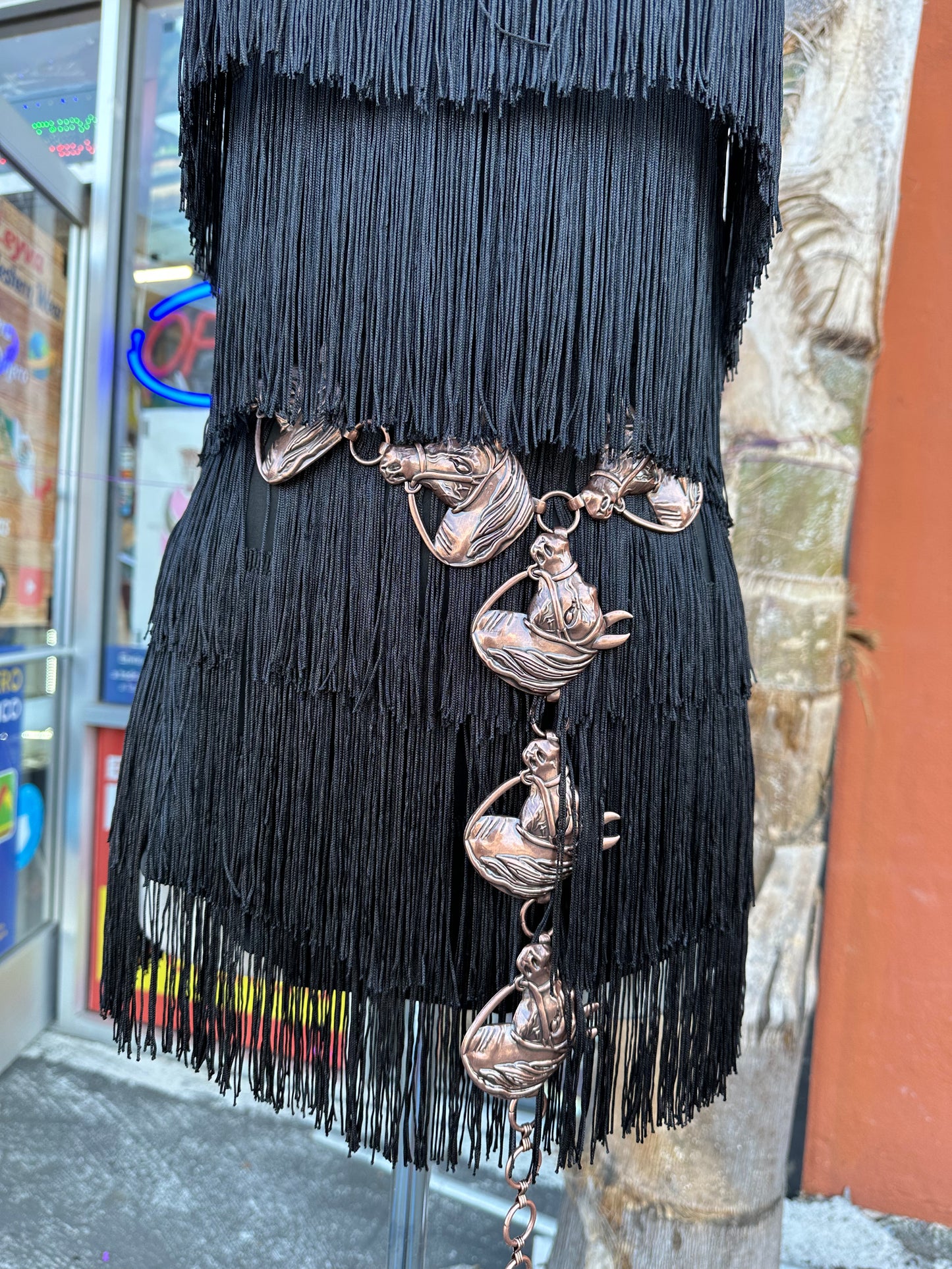 Black Fringe Romper