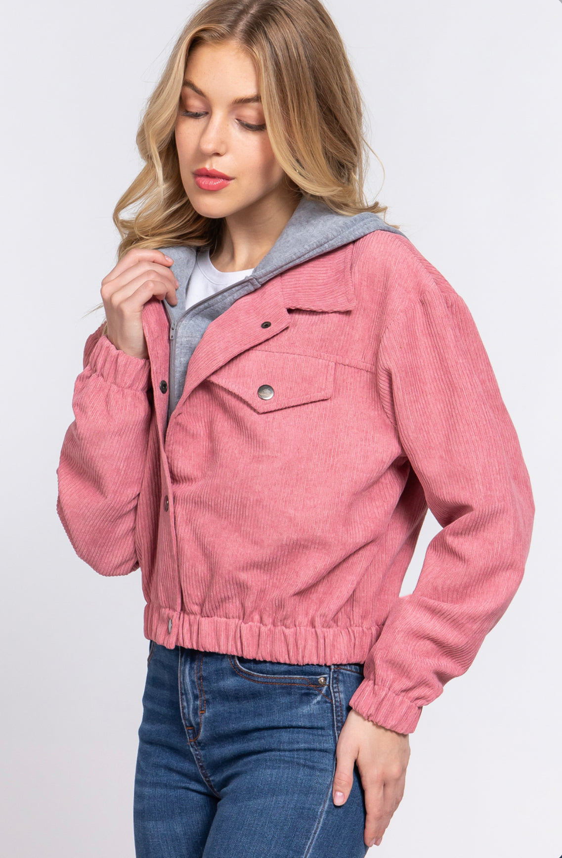 HOODIE CORDUROY JACKET