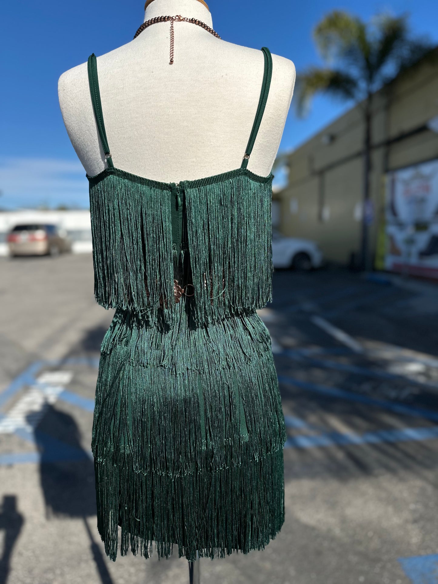 Green Fringe Dress