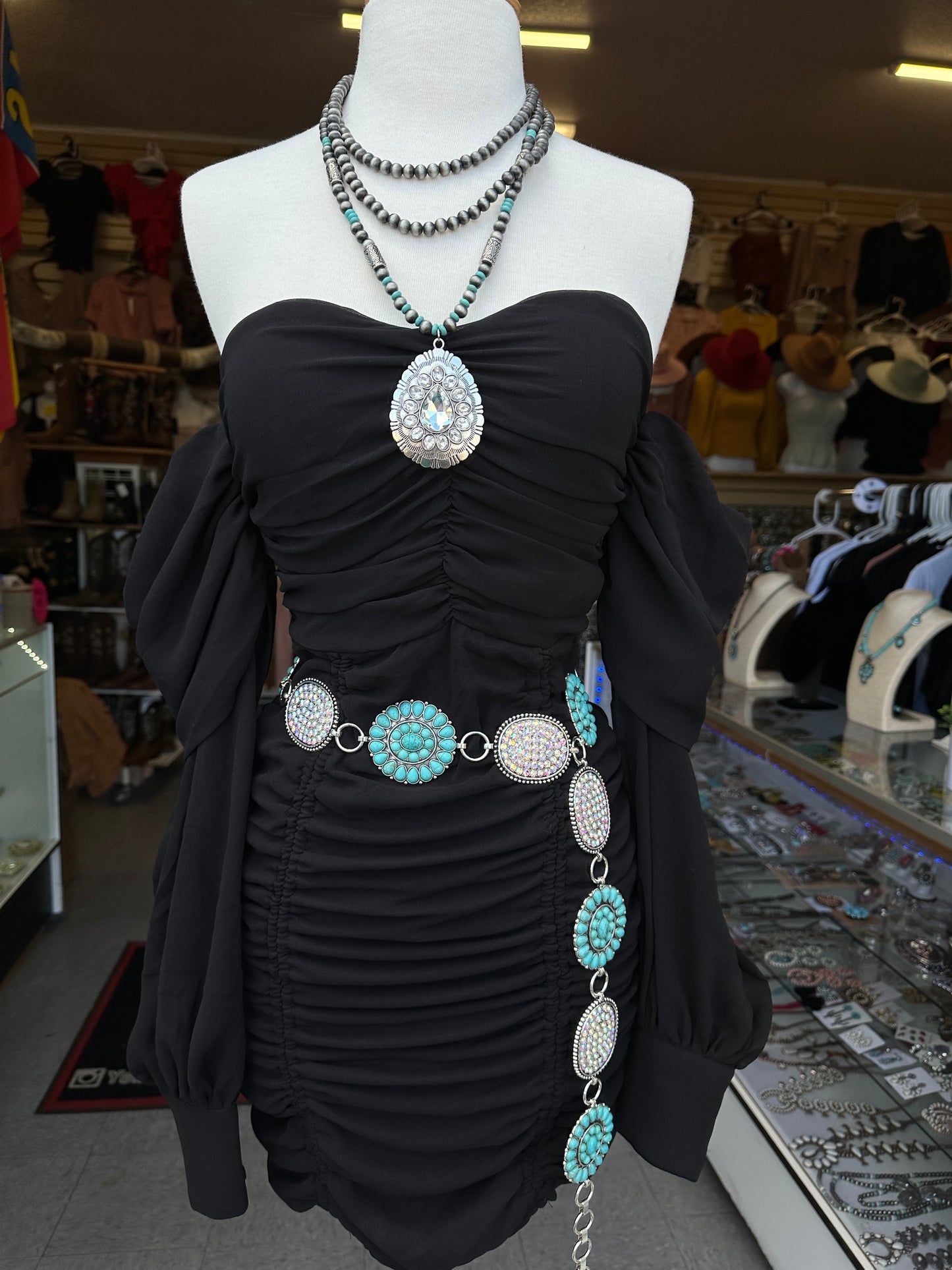 Off shoulder ruched Bodycon Dress Black Color