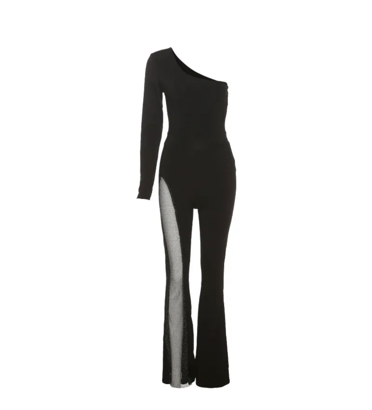 One sleeve flare jumpsuit