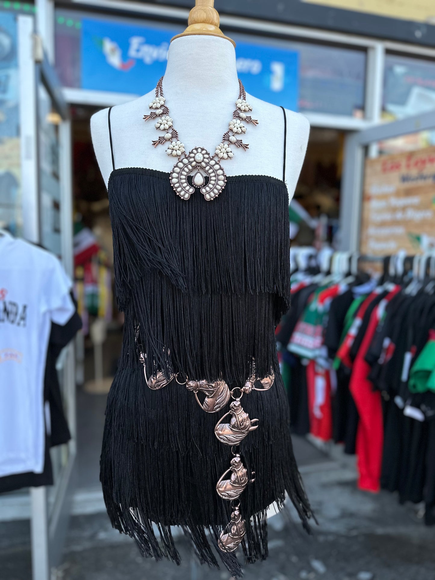 Black Fringe Romper