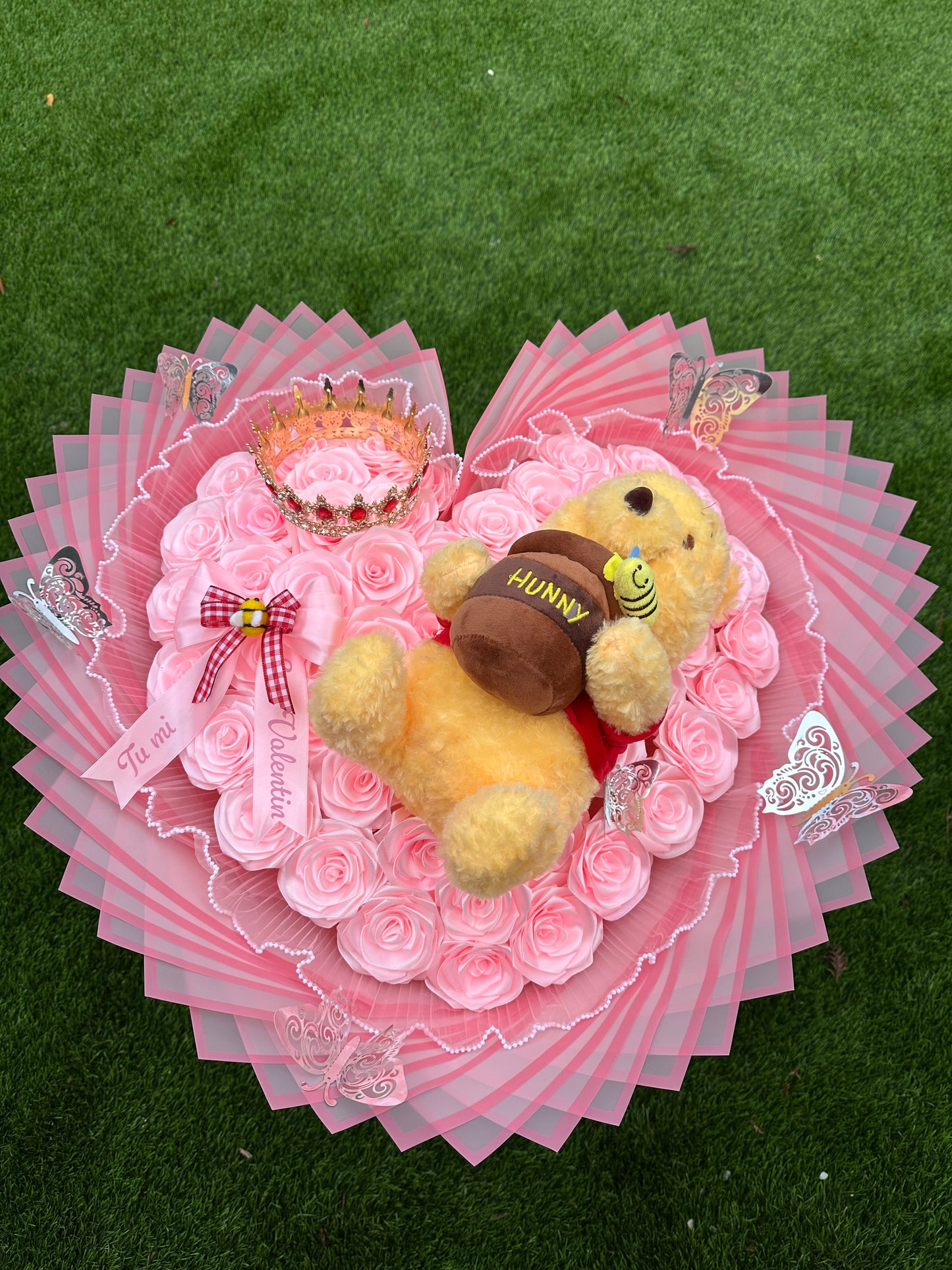 Whinnie the Pooh heart bouquet