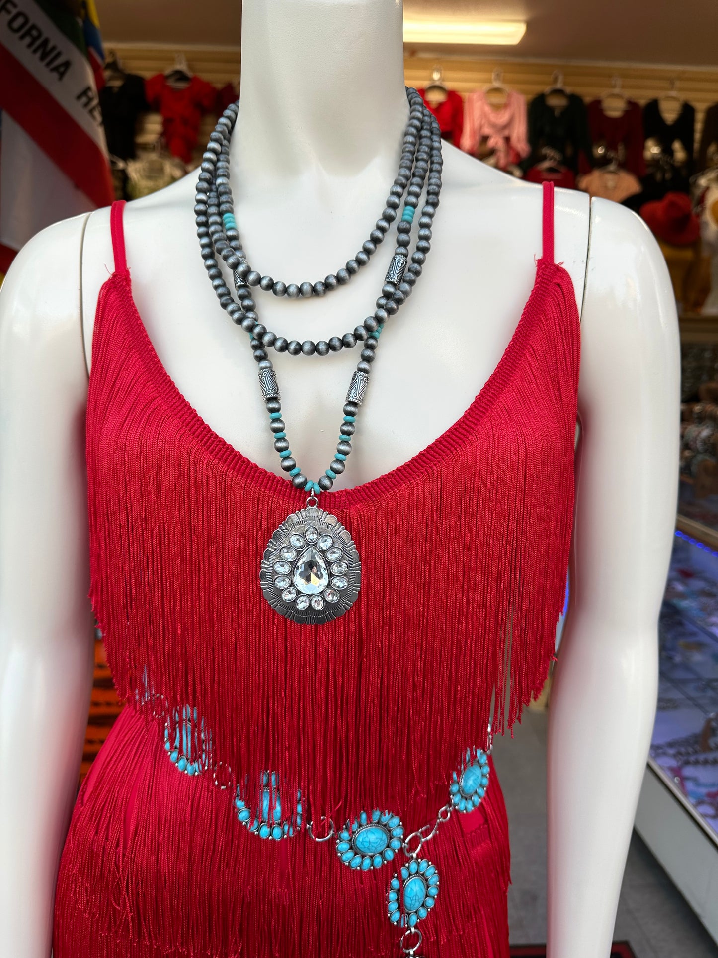 Red Fringe Dress