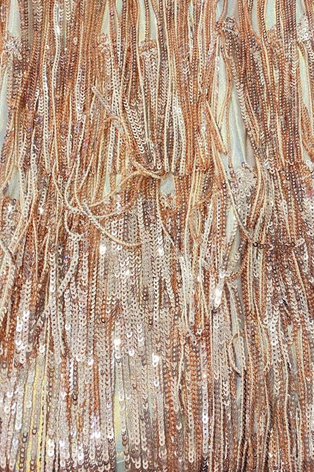 Silver/Champagne fringe romper