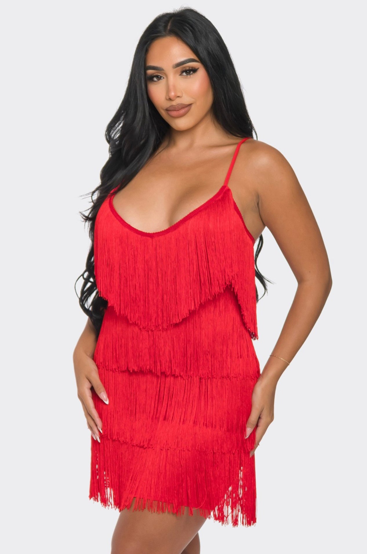 Red Fringe Dress