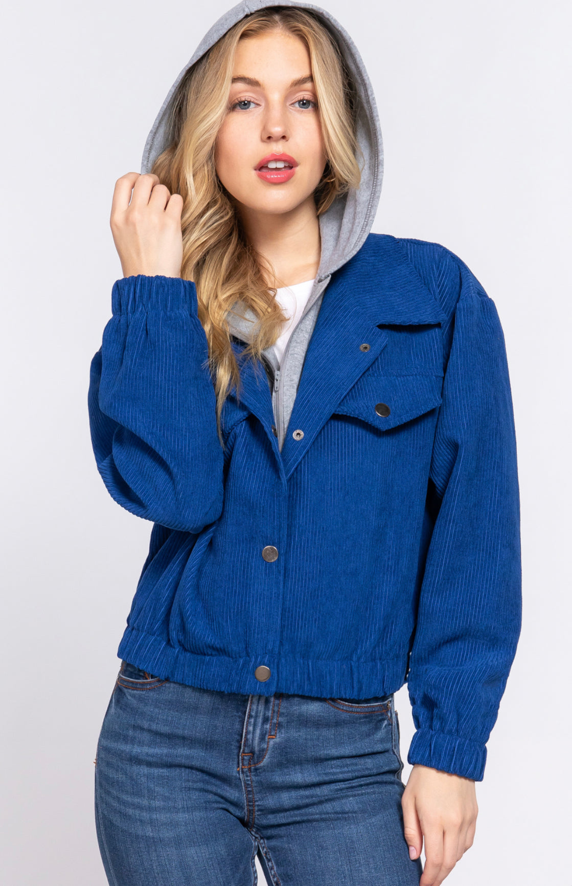 HOODIE CORDUROY JACKET
