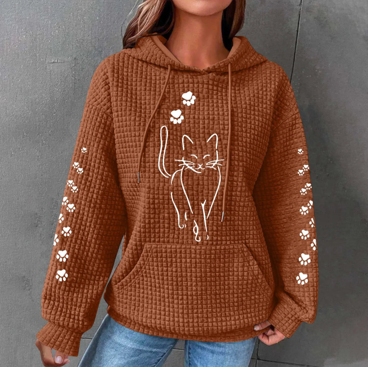 Cute Cat Hoodie (size small )