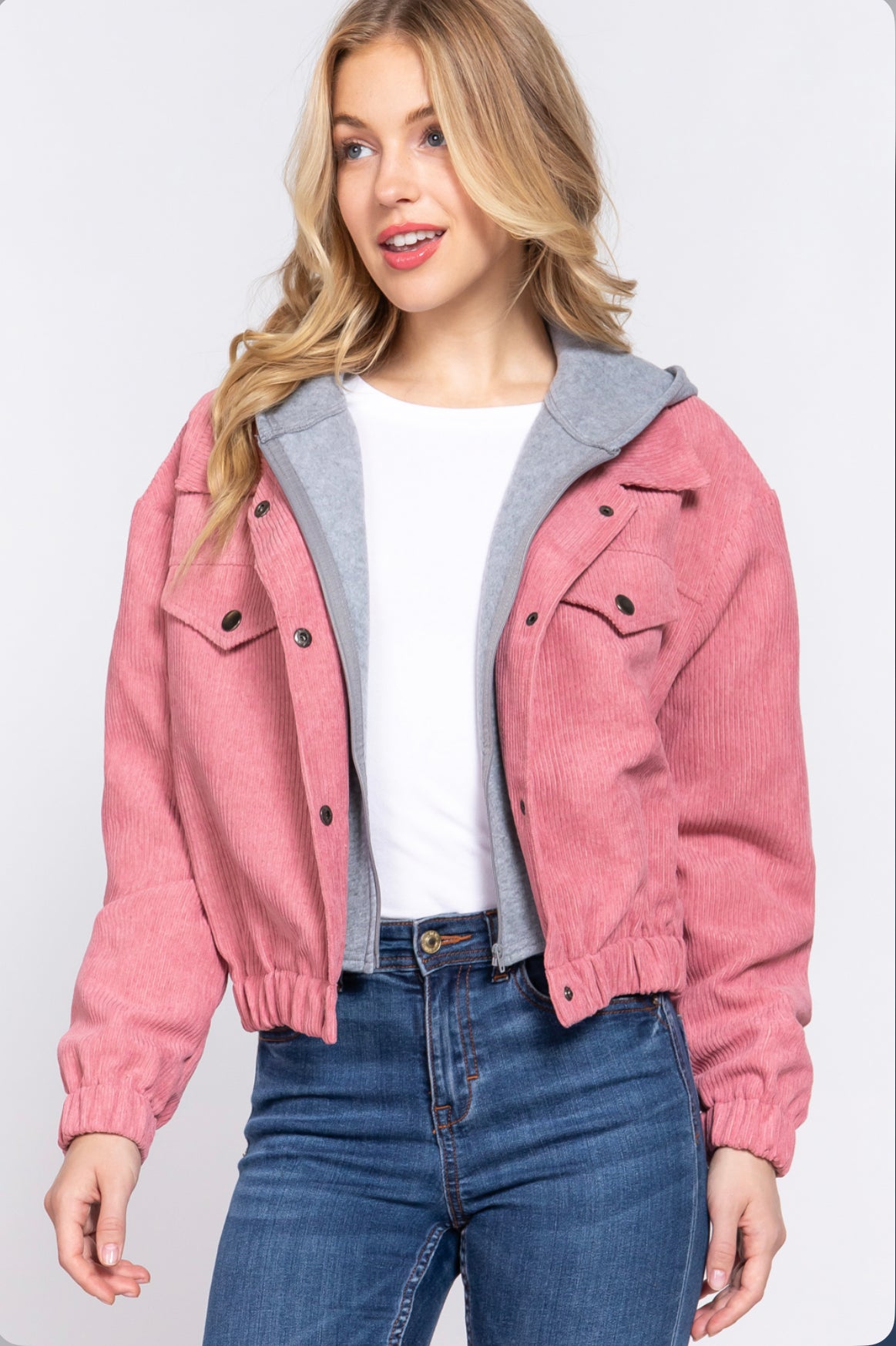 HOODIE CORDUROY JACKET