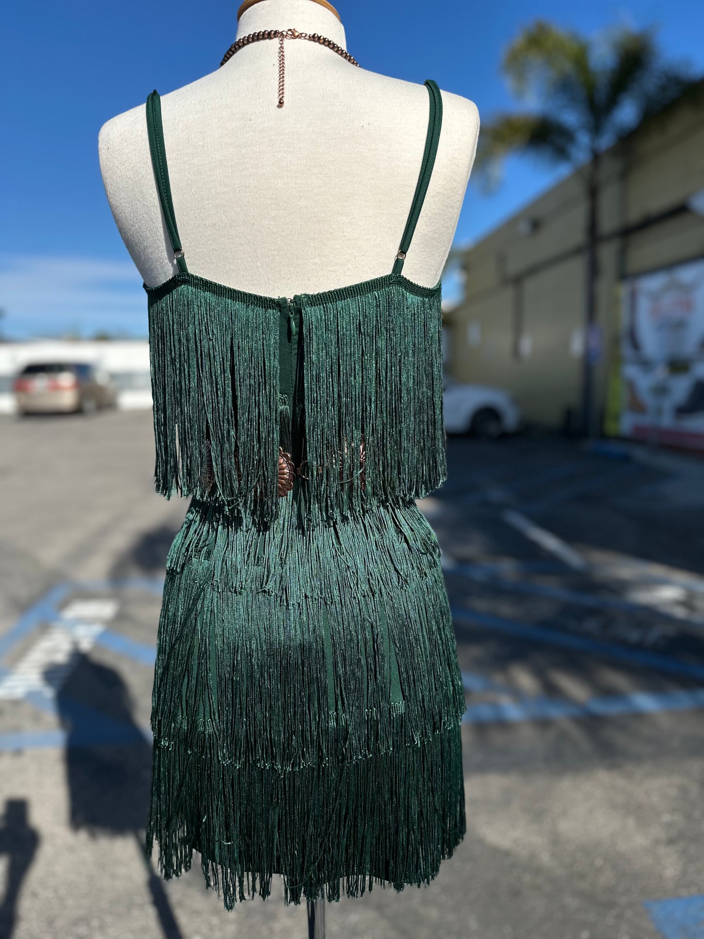 Green Fringe Dress