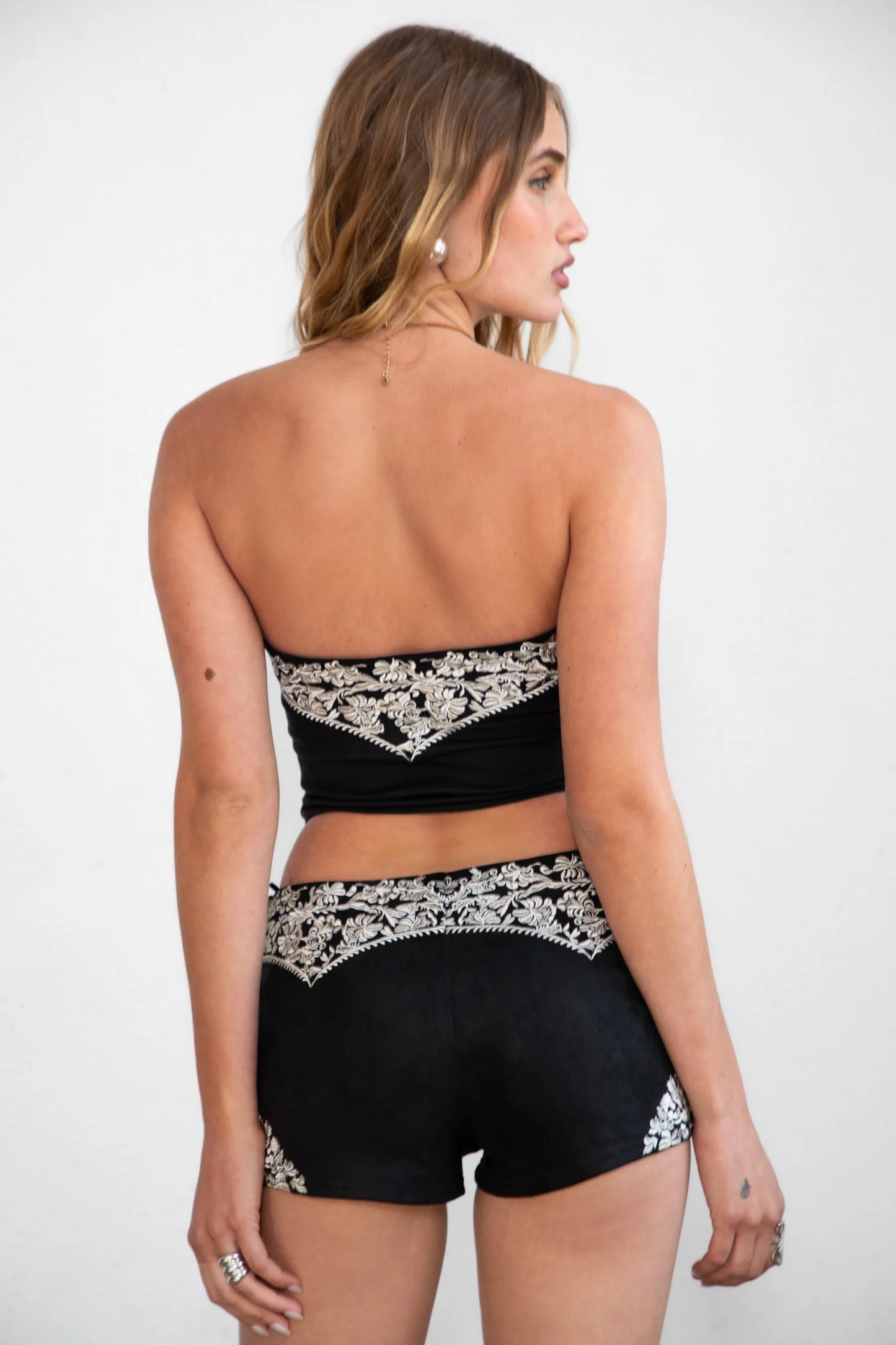 Black western corset top