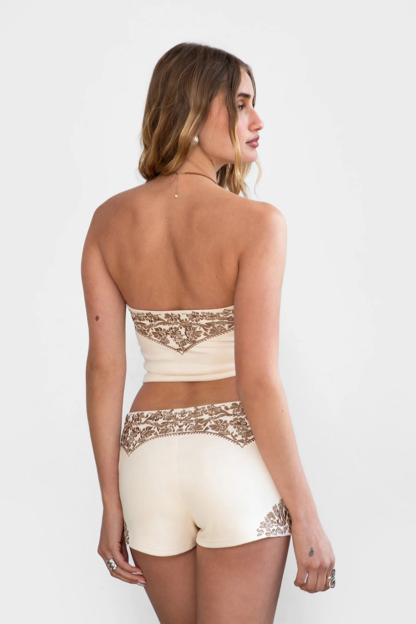 Cream Western Corset Top