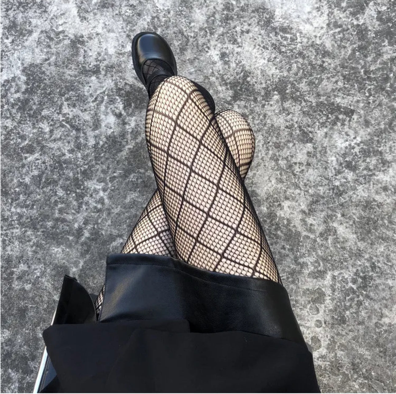 Black Mesh ultra thin pantyhose