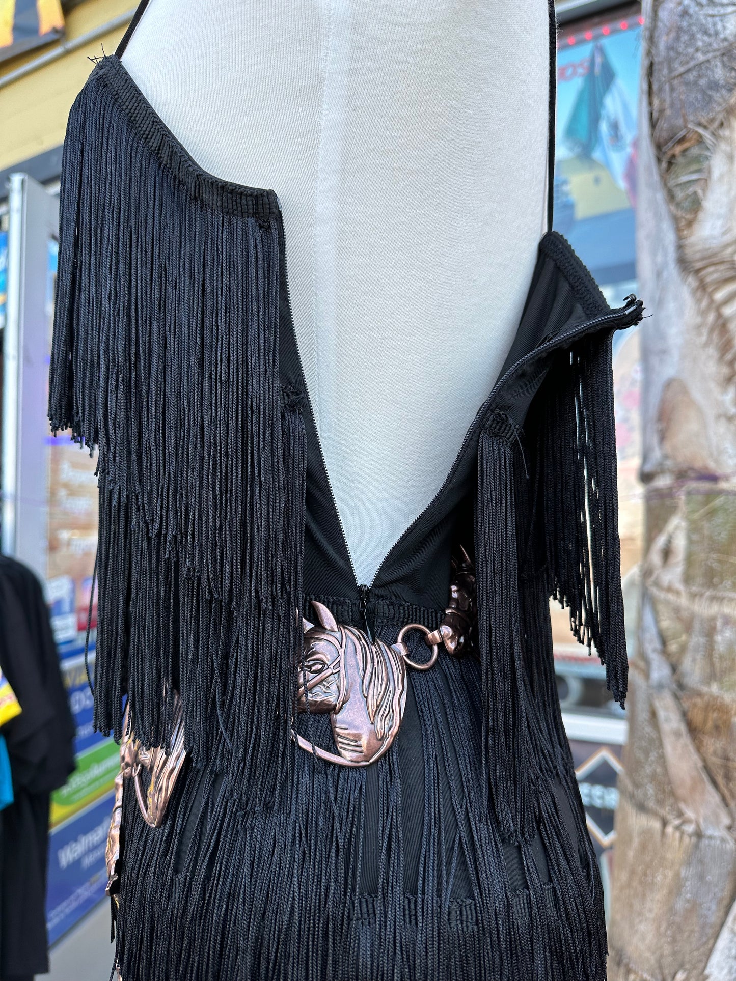 Black Fringe Romper