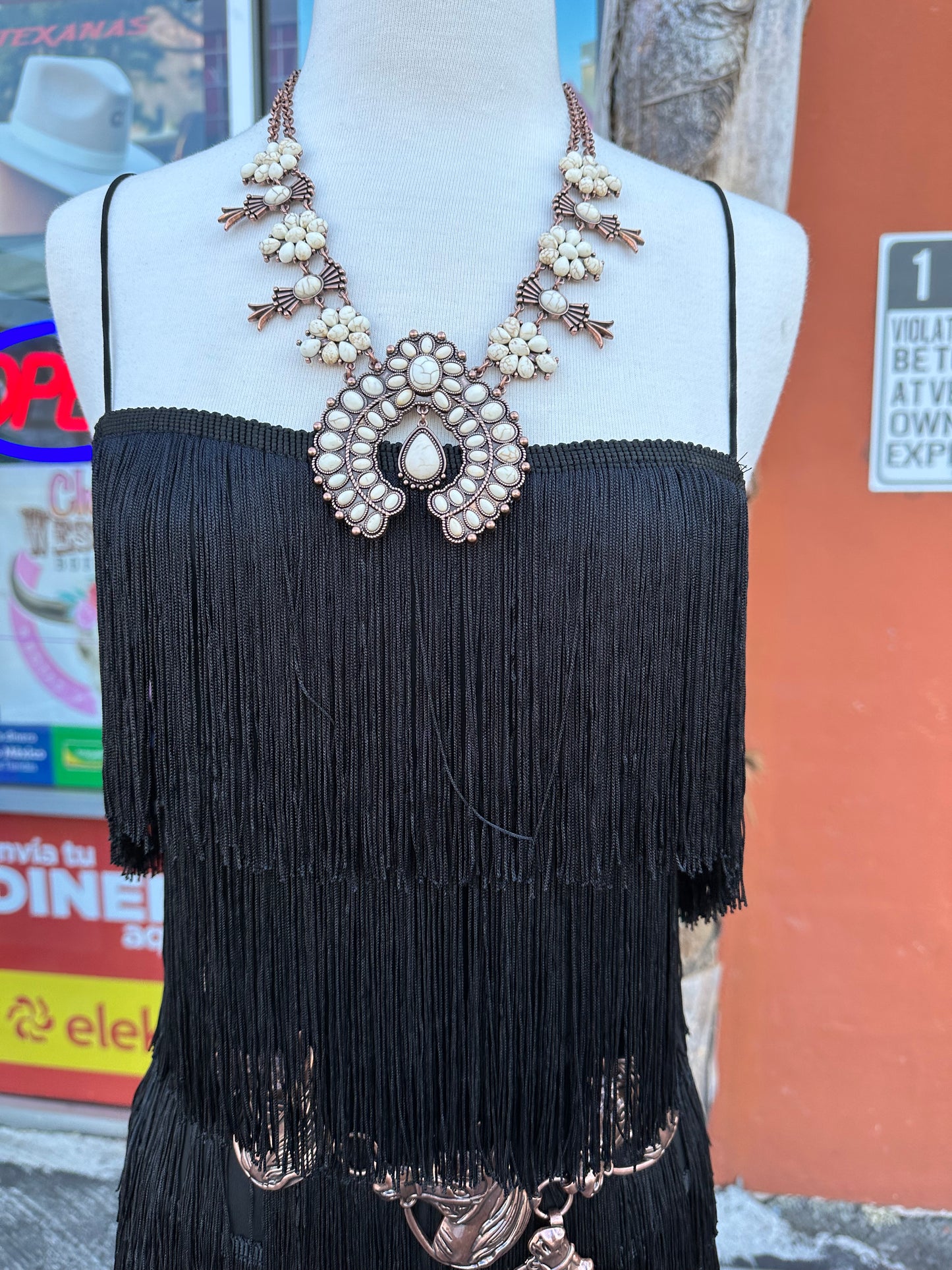Black Fringe Romper