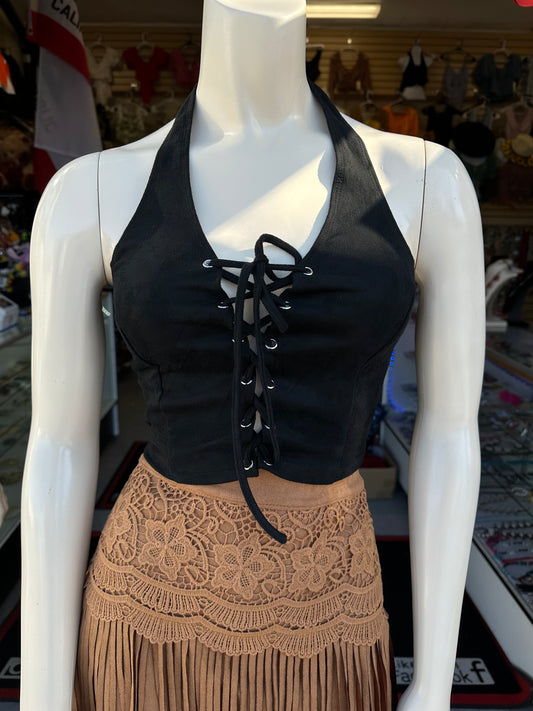 Suede Black Top