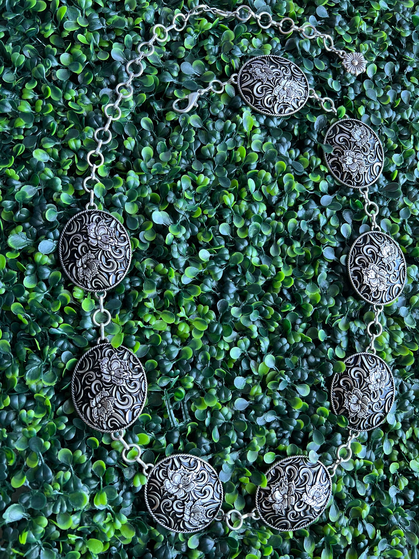 Floral chain belt 46” long