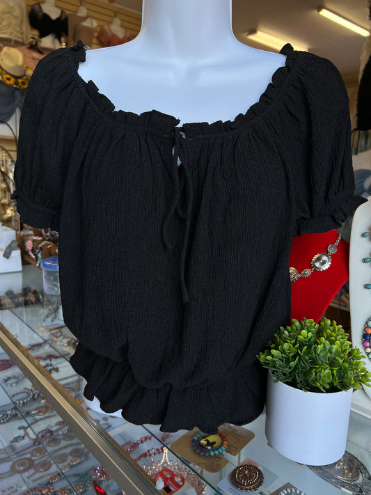 Juliana Black Blouse